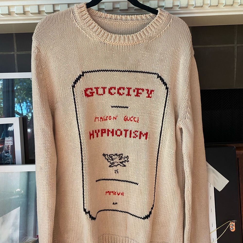 Gucci Guccify Hypnotism Knit Intarsia Sweater